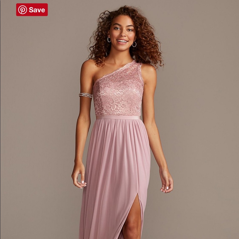 Davids Bridal Rose Gold Bridesmaid Dress